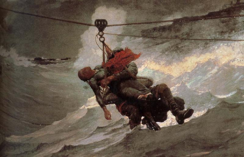 Winslow Homer Lifeline Norge oil painting art